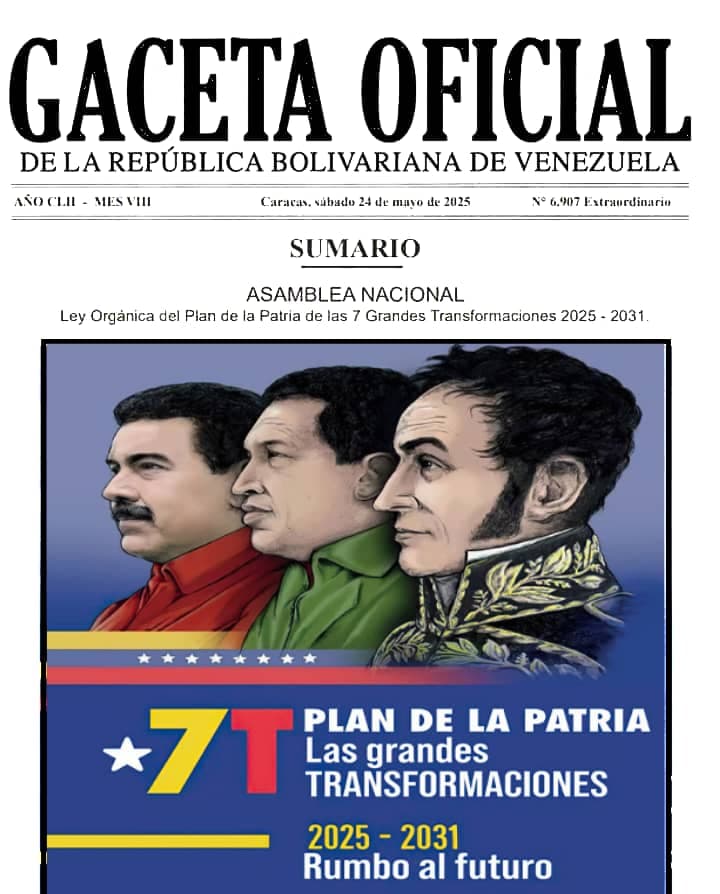 Ley Orgánica del Plan de la Patria de las 7 Transformaciones